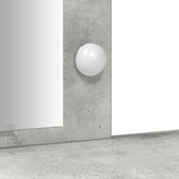 Berkfield Home Dressing Table with LED Lights¬†Concrete Grey 102x33x135 cm in Light Grey - Size: 102 x 33 x 135 cm - thumbnail 8