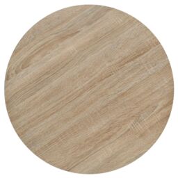 Berkfield Home Bistro Table MDF & Steel Round 60x75 cm Oak Colour in Beige - thumbnail 4