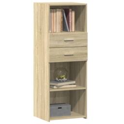 Berkfield Home Highboard Sonoma Oak 45x42.5x124 cm Engineered Wood in Light Tan