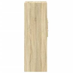 Berkfield Home Highboard Sonoma Oak 45x42.5x124 cm Engineered Wood in Light Tan - thumbnail 5