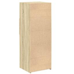 Berkfield Home Highboard Sonoma Oak 45x42.5x124 cm Engineered Wood in Light Tan - thumbnail 6