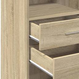 Berkfield Home Highboard Sonoma Oak 45x42.5x124 cm Engineered Wood in Light Tan - thumbnail 8