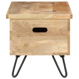 Berkfield Home Chest 90x40x45 cm Solid Mango Wood in Brown - Size: 90 x 40 x 45 cm - thumbnail 4