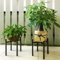VOGREX 2IN1 Metal Plant Pot Stand Extendable Flower Display in Black - thumbnail 4