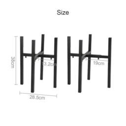 VOGREX 2IN1 Metal Plant Pot Stand Extendable Flower Display in Black - thumbnail 2