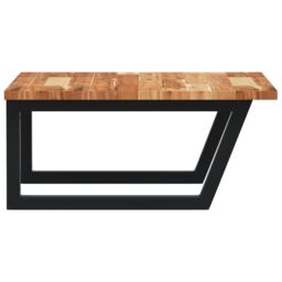Berkfield Home Basin Shelf Wall Mounted Steel & Solid Wood Acacia in Brown - thumbnail 5
