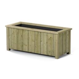 Rowlinsons Heritage Medium Planter - L42 x W103 x H43 cm - Natural Timber Finish