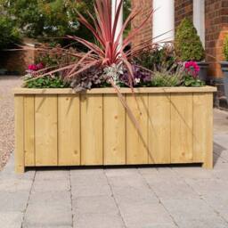 Rowlinsons Heritage Medium Planter - L42 x W103 x H43 cm - Natural Timber Finish - thumbnail 8