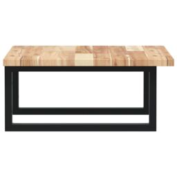 Berkfield Home Basin Shelf Wall Mounted Steel & Solid Wood Acacia in Brown - thumbnail 5