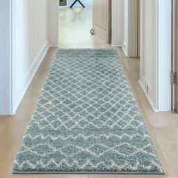 THE RUGS Soft Tangier High Pile Shaggy Rugs & Runners Living Room in Duck Egg Blue - Size: 200 cm x 290 cm - thumbnail 4
