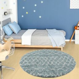 THE RUGS Soft Tangier High Pile Shaggy Rugs & Runners Living Room in Duck Egg Blue - Size: 200 cm x 290 cm - thumbnail 5