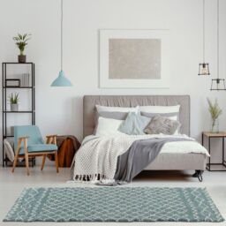 THE RUGS Soft Tangier High Pile Shaggy Rugs & Runners Living Room in Duck Egg Blue - Size: 200 cm x 290 cm - thumbnail 9