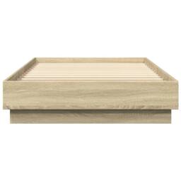 Berkfield Home Bed Frame without Mattress Sonoma Oak 100x200 cm Engineered Wood in Light Tan - thumbnail 4