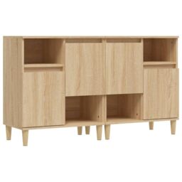 Berkfield Home Sideboards 2 pcs Sonoma Oak 60x35x70 cm Engineered Wood in Brown - Size: 60 x 35 x 70 cm - thumbnail 2