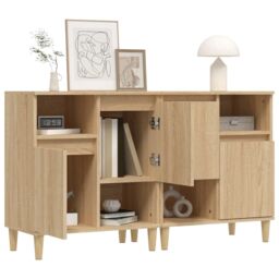 Berkfield Home Sideboards 2 pcs Sonoma Oak 60x35x70 cm Engineered Wood in Brown - Size: 60 x 35 x 70 cm - thumbnail 4