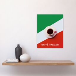 "Artery8 Italian Coffee Cup Aerial View Advert Design Wall Art Print - Size: W12"" x H16""" - thumbnail 4