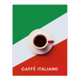 "Artery8 Italian Coffee Cup Aerial View Advert Design Wall Art Print - Size: W12"" x H16""" - thumbnail 1