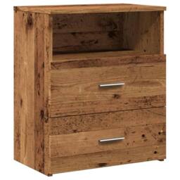 Berkfield Home Bedside Cabinet Old Wood 50x32x60cm Engineered Wood in Brown - Size: 50 x 32 x 60 cm - thumbnail 1