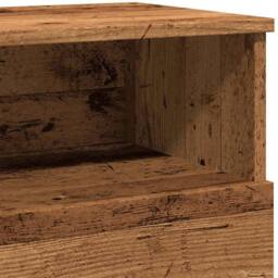 Berkfield Home Bedside Cabinet Old Wood 50x32x60cm Engineered Wood in Brown - Size: 50 x 32 x 60 cm - thumbnail 9