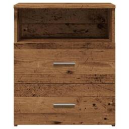 Berkfield Home Bedside Cabinet Old Wood 50x32x60cm Engineered Wood in Brown - Size: 50 x 32 x 60 cm - thumbnail 5