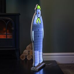 Samuel Alexander 60cm LED The Snowman Infinity Christmas Decoration with Wooden Base - thumbnail 3
