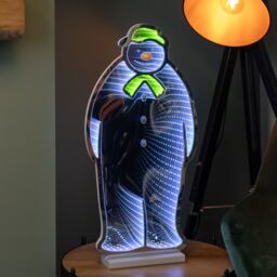 Samuel Alexander 60cm LED The Snowman Infinity Christmas Decoration with Wooden Base - thumbnail 9