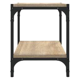 Berkfield Home TV Cabinet Sonoma Oak 40x33x41 cm Engineered Wood & Steel in Light Tan - Size: 40 x 33 x 41 cm - thumbnail 6