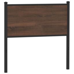 Berkfield Home Headboard Brown Oak 80 cm Engineered Wood & Steel - thumbnail 5