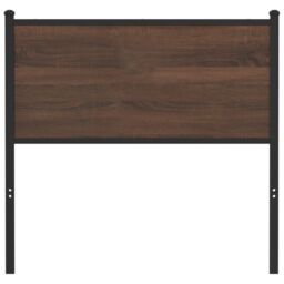 Berkfield Home Headboard Brown Oak 80 cm Engineered Wood & Steel - thumbnail 3