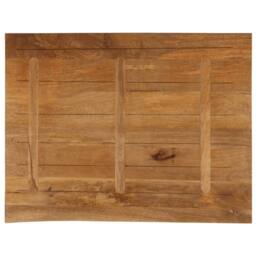 Berkfield Home Table Top Live Edge 90x80x2.5 cm Solid Wood Mango in Brown - thumbnail 5
