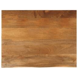 Berkfield Home Table Top Live Edge 90x80x2.5 cm Solid Wood Mango in Brown - thumbnail 2