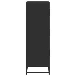 Berkfield Home Highboard Black 68x35x106.5 cm Engineered Wood & Metal - thumbnail 5