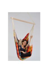 Amazonas Brasil Hammock Chair - Hand-Woven Brazilian Cotton, Birch Bar - thumbnail 2