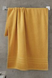 Catherine Lansfield 'Zero Twist' Bath Sheet in Yellow - thumbnail 1