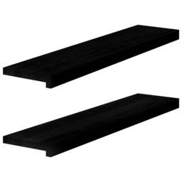 Berkfield Home Window Sills 2 pcs¬†Dark Brown 90x20x2 cm Solid Wood Oak - Size: Medium