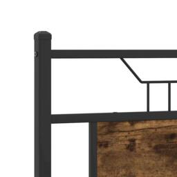 Berkfield Home Decorative Bed Frame without Mattress Smoked Oak 140x190 cm Engin in Brown - thumbnail 9