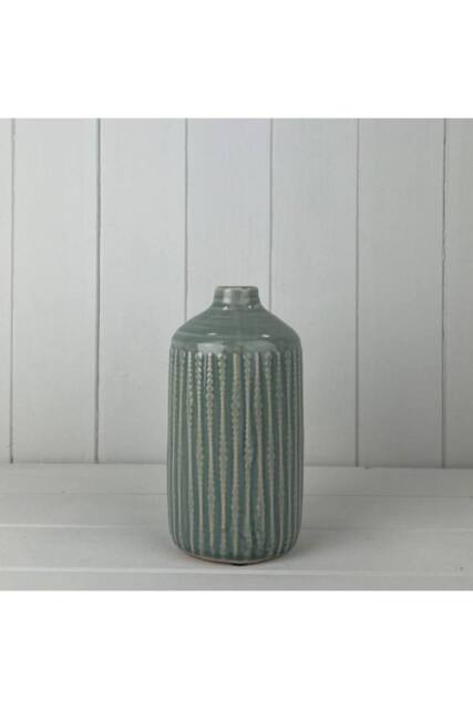KDMD Rustic Ceramic Indented Flower Vase in Pale Green - image 1