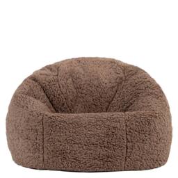 icon Kids Kingston Teddy Berber Fleece Classic Dome Bean Bag in Brown - Size: Medium - thumbnail 3