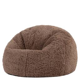 icon Kids Kingston Teddy Berber Fleece Classic Dome Bean Bag in Brown - Size: Medium - thumbnail 2
