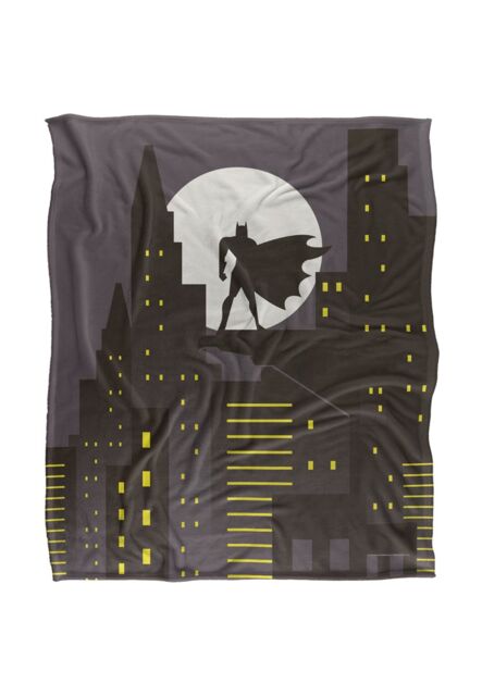 Warner Bros. Batman City Silhouette Silky Touch Super Soft Throw Blanket 152 X 127 cm in White - image 1