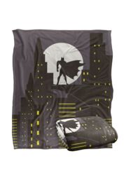 Warner Bros. Batman City Silhouette Silky Touch Super Soft Throw Blanket 152 X 127 cm in White - thumbnail 2