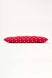 Homescapes Seat Pad Luxury Cotton Red Polka Dot Indoor Outdoor Garden Cushion, 40cm - thumbnail 5