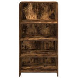 Berkfield Home Reception Desk Smoked Oak 55x50x103.5 cm Engineered Wood in Brown - thumbnail 5