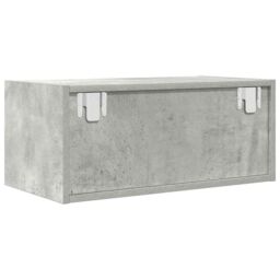 Berkfield Home TV Cabinet Concrete Grey 60x31x25.5 cm Engineered Wood - thumbnail 8