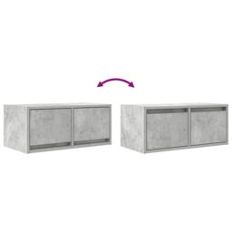 Berkfield Home TV Cabinet Concrete Grey 60x31x25.5 cm Engineered Wood - thumbnail 9