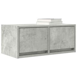 Berkfield Home TV Cabinet Concrete Grey 60x31x25.5 cm Engineered Wood - thumbnail 4