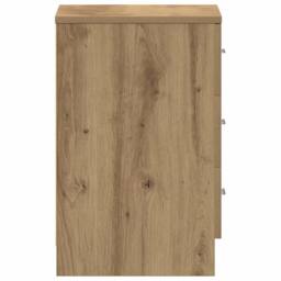 Berkfield Home Classic Bedside Cabinet Artisan Oak 38x35x55 cm Engineered Wood in Brown - Size: 38 x 35 x 55 cm - thumbnail 8