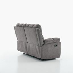 FURNITURE ONE Manual Recliner Sofa, Fabric Upholstery Recliner Loverseat in Grey - Size: 2 Seater - thumbnail 5