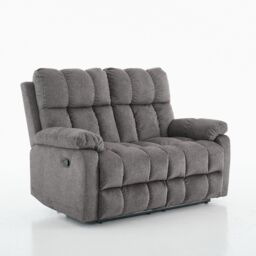 FURNITURE ONE Manual Recliner Sofa, Fabric Upholstery Recliner Loverseat in Grey - Size: 2 Seater - thumbnail 8