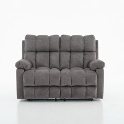 FURNITURE ONE Manual Recliner Sofa, Fabric Upholstery Recliner Loverseat in Grey - Size: 2 Seater - thumbnail 7